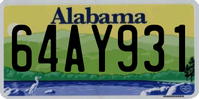 AL license plate 64AY931