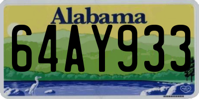 AL license plate 64AY933
