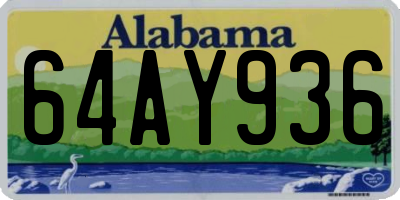 AL license plate 64AY936