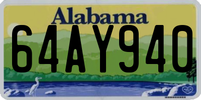 AL license plate 64AY940