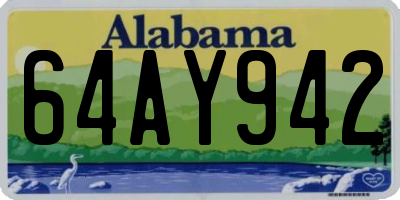 AL license plate 64AY942