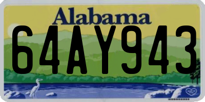 AL license plate 64AY943
