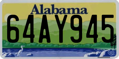 AL license plate 64AY945