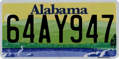 AL license plate 64AY947