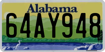 AL license plate 64AY948