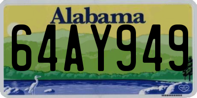 AL license plate 64AY949