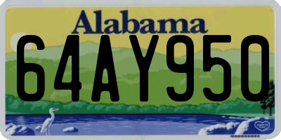 AL license plate 64AY950