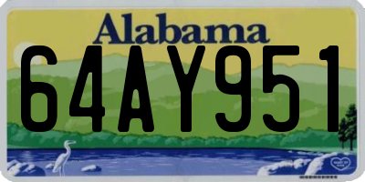AL license plate 64AY951