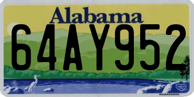 AL license plate 64AY952