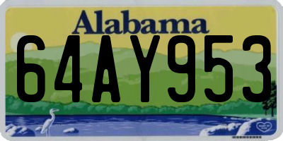 AL license plate 64AY953
