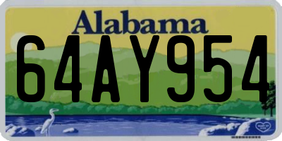 AL license plate 64AY954