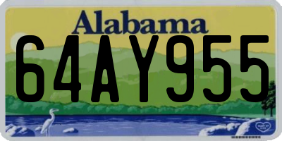 AL license plate 64AY955