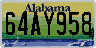 AL license plate 64AY958