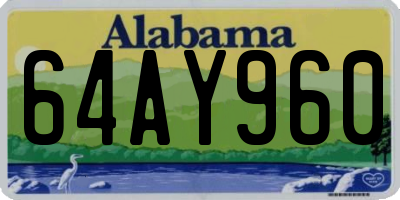 AL license plate 64AY960