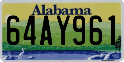 AL license plate 64AY961