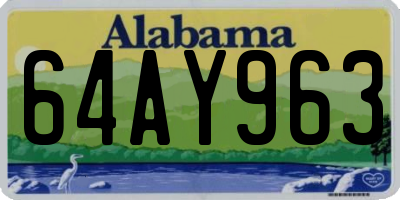 AL license plate 64AY963