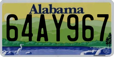 AL license plate 64AY967