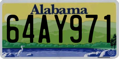 AL license plate 64AY971