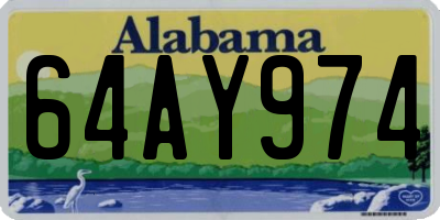 AL license plate 64AY974