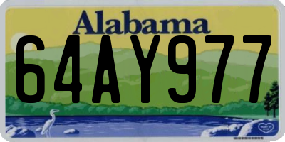 AL license plate 64AY977