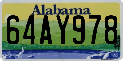 AL license plate 64AY978