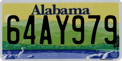 AL license plate 64AY979