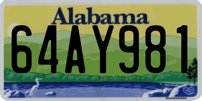 AL license plate 64AY981
