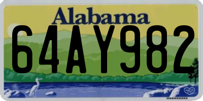 AL license plate 64AY982