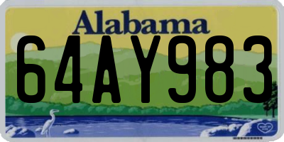 AL license plate 64AY983