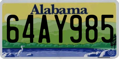 AL license plate 64AY985