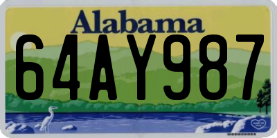 AL license plate 64AY987