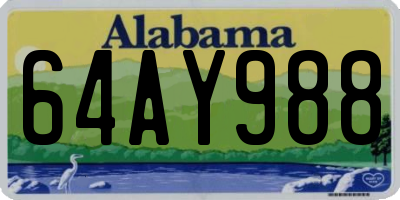 AL license plate 64AY988