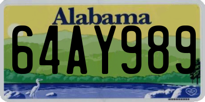 AL license plate 64AY989