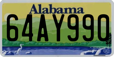 AL license plate 64AY990