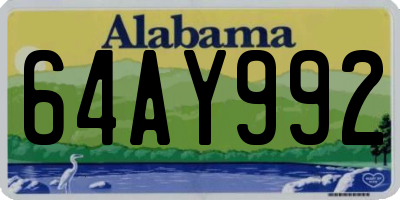 AL license plate 64AY992