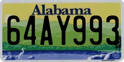 AL license plate 64AY993