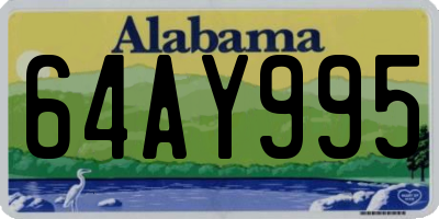 AL license plate 64AY995