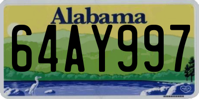 AL license plate 64AY997