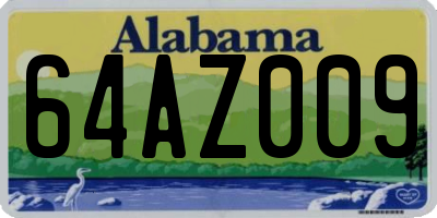 AL license plate 64AZ009