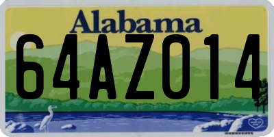 AL license plate 64AZ014