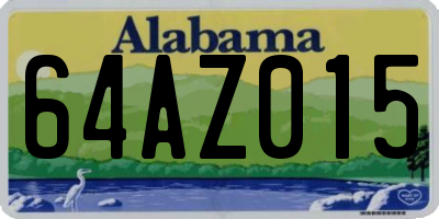 AL license plate 64AZ015