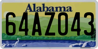 AL license plate 64AZ043