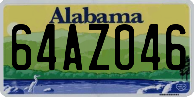 AL license plate 64AZ046