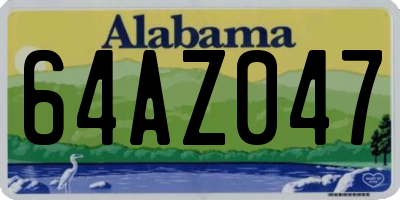 AL license plate 64AZ047