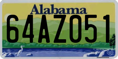 AL license plate 64AZ051