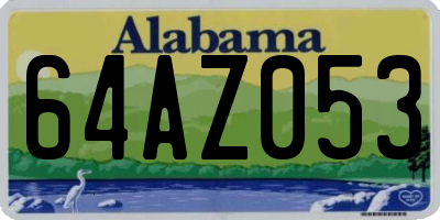 AL license plate 64AZ053