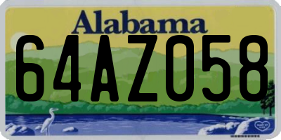 AL license plate 64AZ058