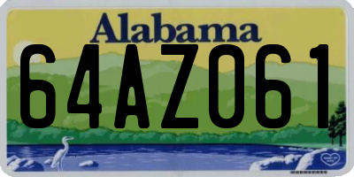 AL license plate 64AZ061