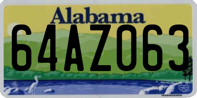 AL license plate 64AZ063
