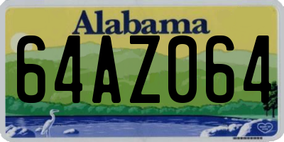 AL license plate 64AZ064